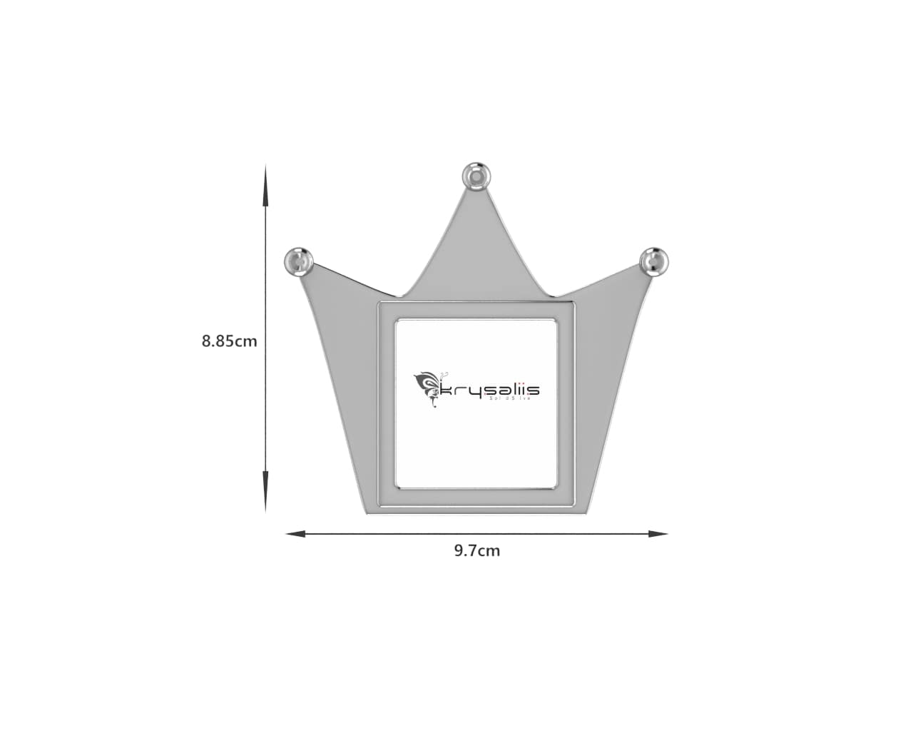 Silver Plated Crown Photo Frame for Baby and Kids