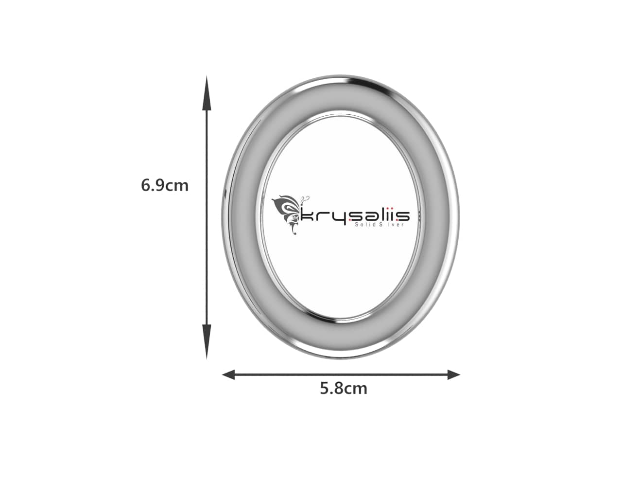 Sterling Silver Photo Frame for Baby and Kids - Classic Oval