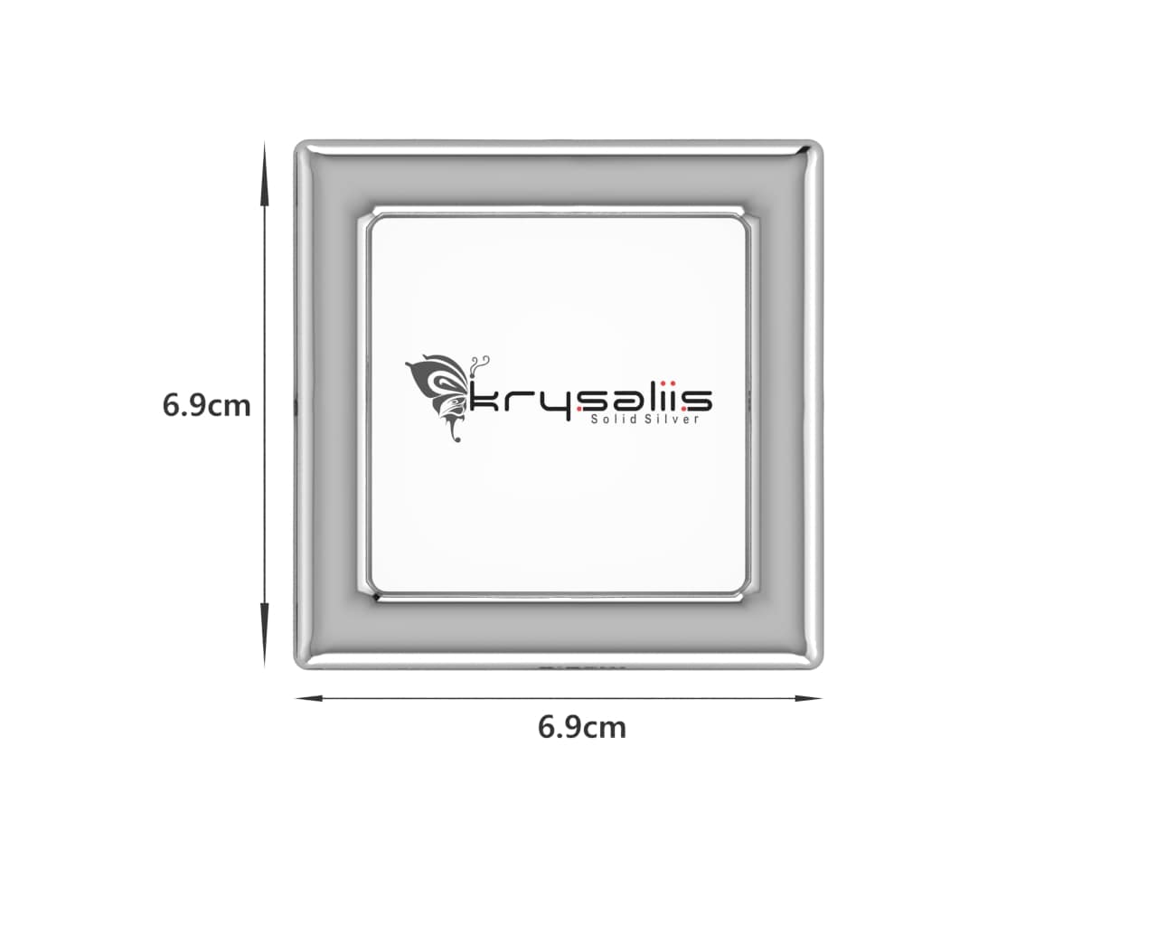 Sterling Silver Photo Frame for Baby and Kids - Classic Square