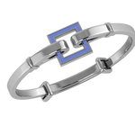 Sterling Silver Baby Bracelet Kada adjustable - " Catch a Square"