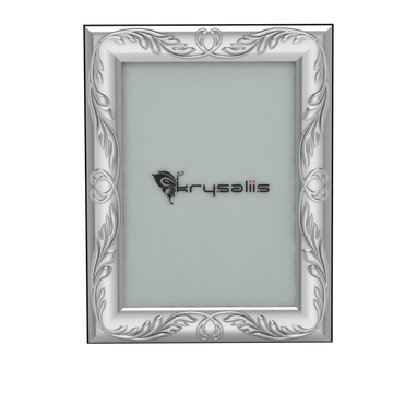 Pure Silver Rectangular Wreath Photo Frame By Krysaliis Frames