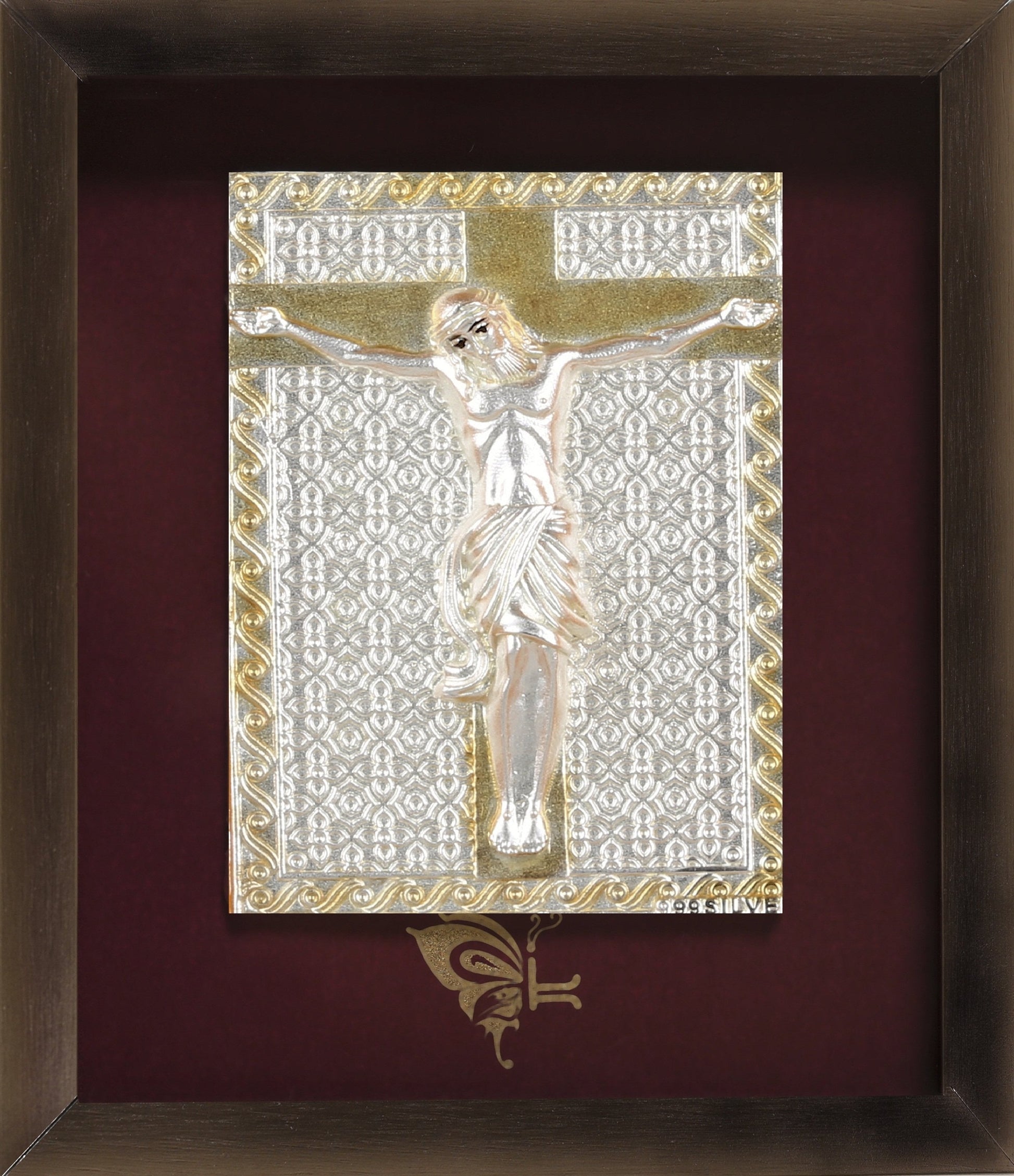 Pure Silver God Photo Frame of Jesus Christ by Isvara