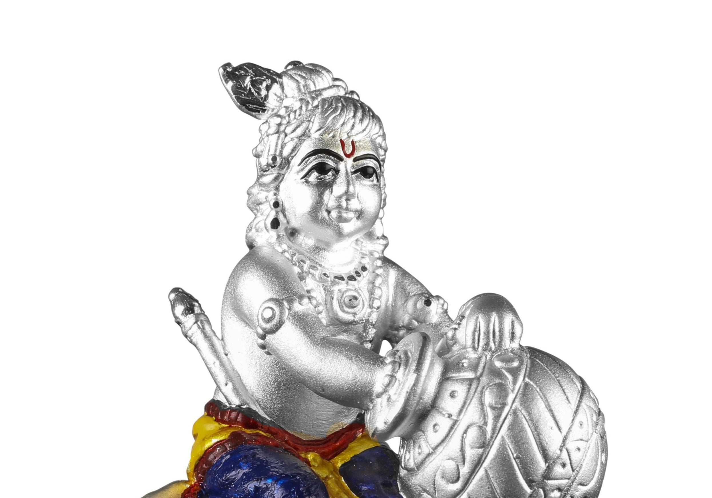 999 Pure Silver Bal Krishna Idol By Krysaliis Isvara-Kribk_Ms02 Idols