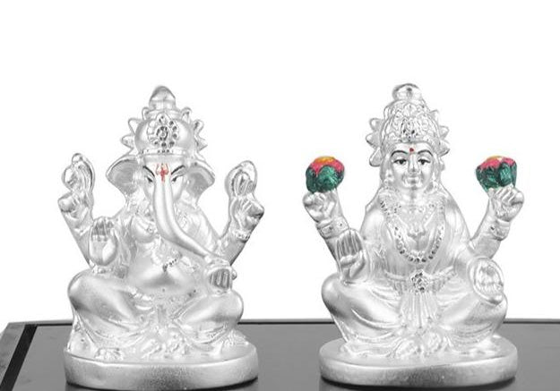 999 Pure Silver Ganesh Laxmi Idols By Krysaliis Isvara-Kriglx_06