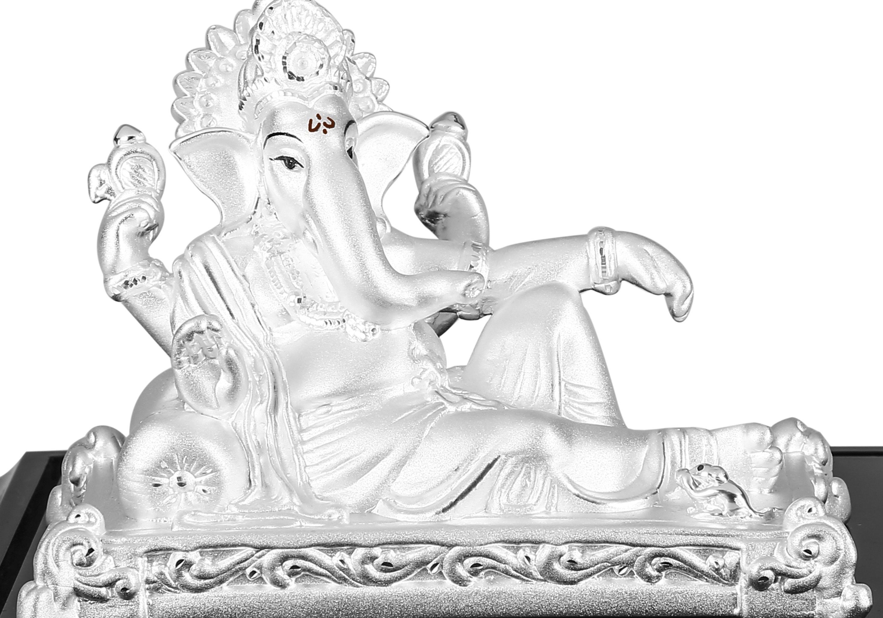 999 Pure Silver Ganesha Sitting Idol By Krysaliis Isvara - Krign01 Idols