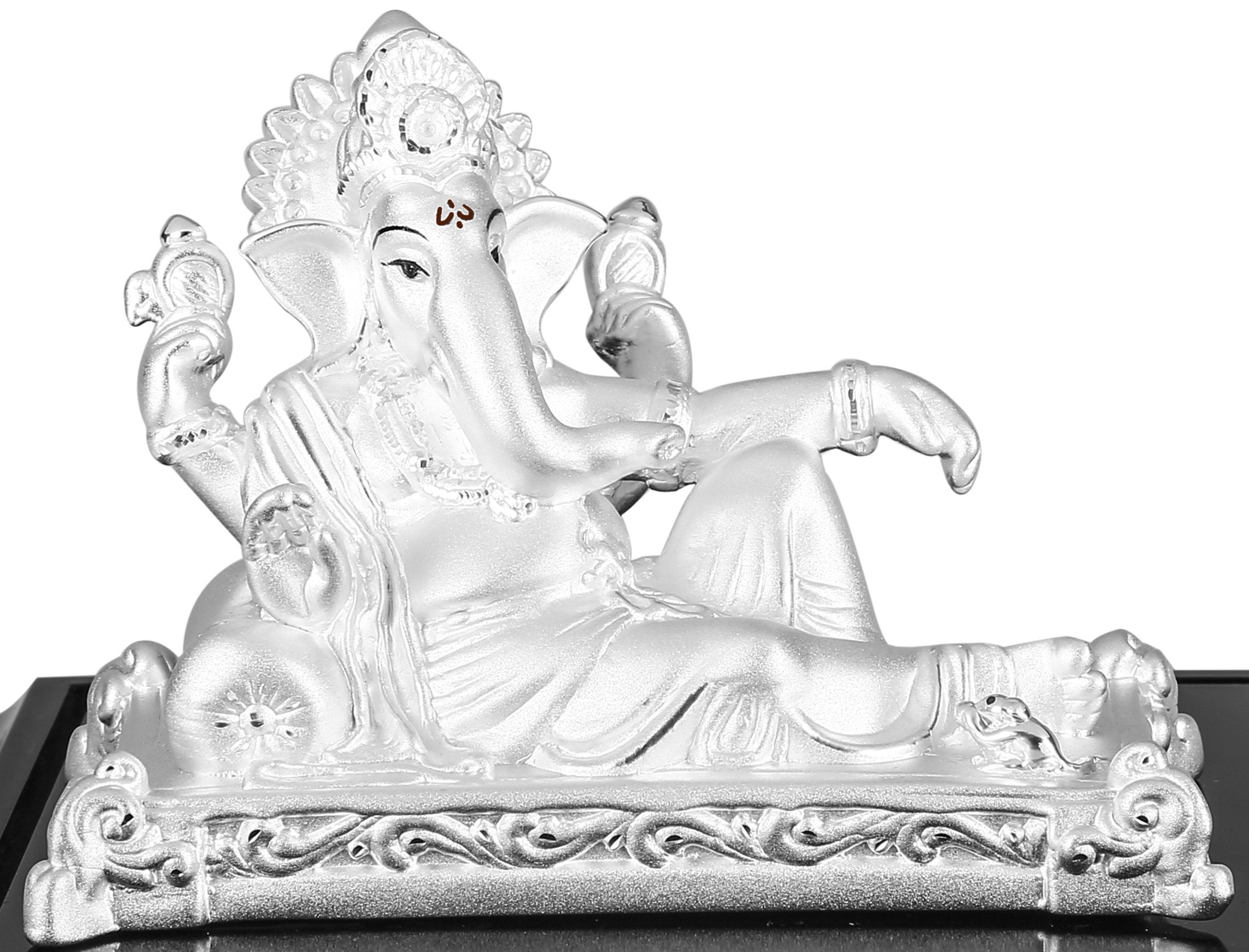 999 Pure Silver Ganesha Sitting Idol By Krysaliis Isvara - Krign01 Idols