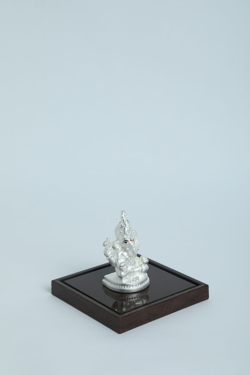 999 Pure Silver Ganesha Idol By Krysaliis Isvara - Krign_03 Idols