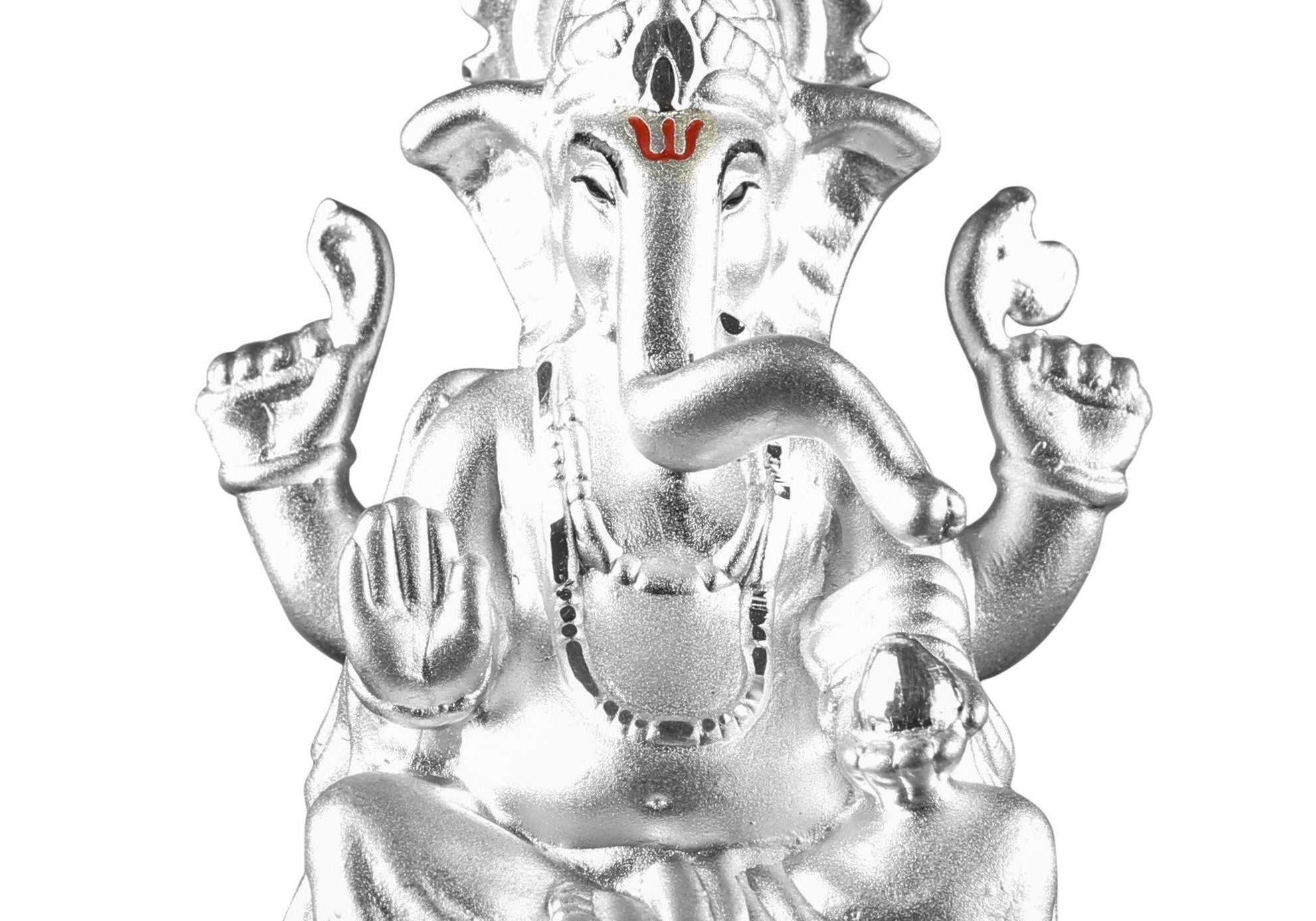 999 Pure Silver Ganesha Idol By Krysaliis Isvara - Krign_Ms02 Idols