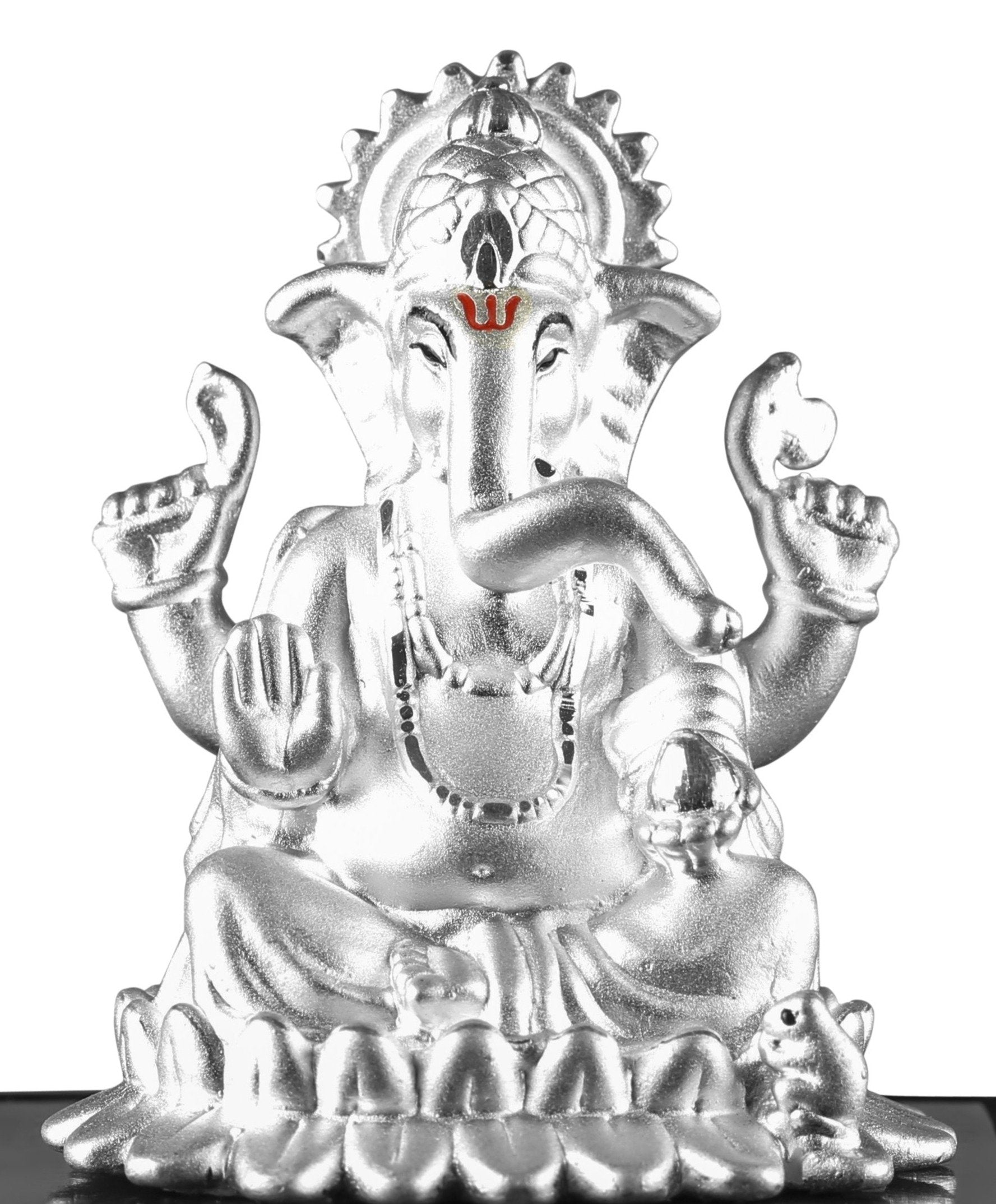 999 Pure Silver Ganesha Idol By Krysaliis Isvara - Krign_Ms02 Idols