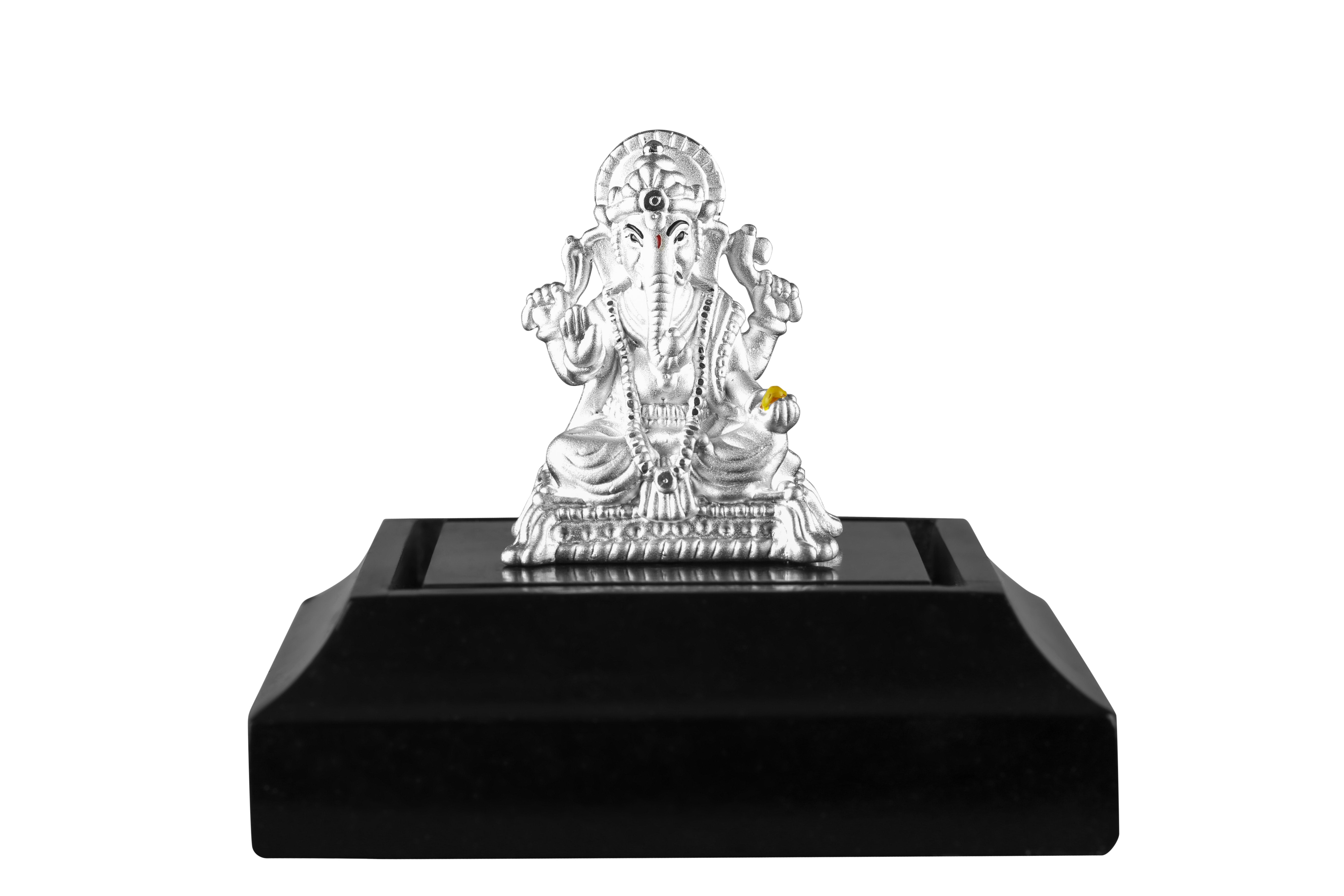 999 Pure Silver Ganesha Idol By Krysaliis Isvara - Krign_Ms04 Idols