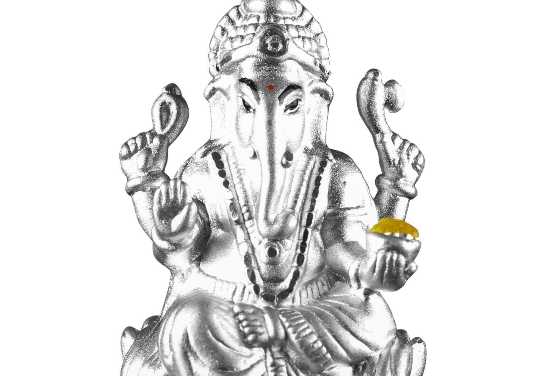 999 Pure Silver Ganesha Idol By Krysaliis Isvara - Krign_Ms09 Idols