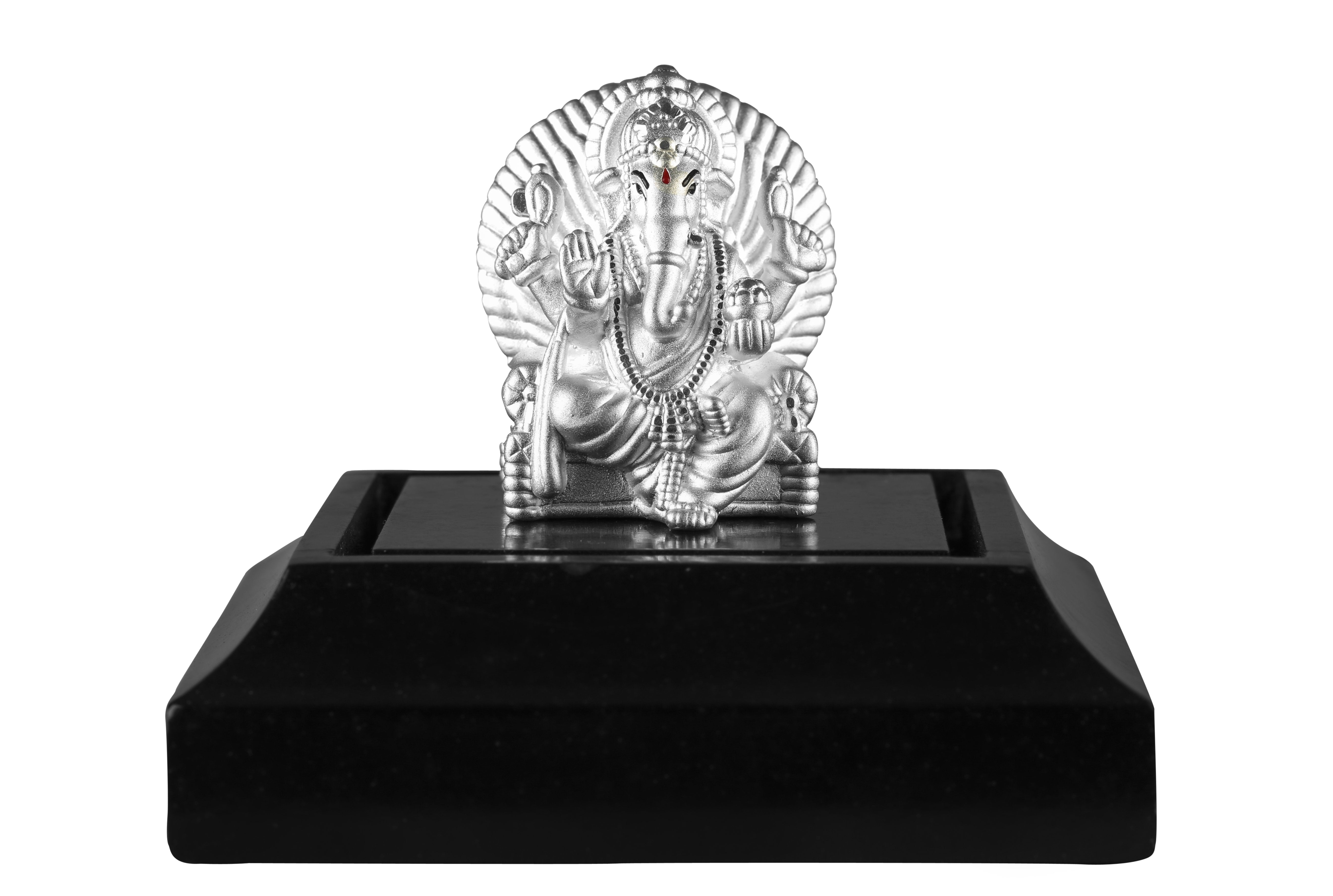 999 Pure Silver Ganesha Idol By Krysaliis Isvara - Krign_Ms14 Idols