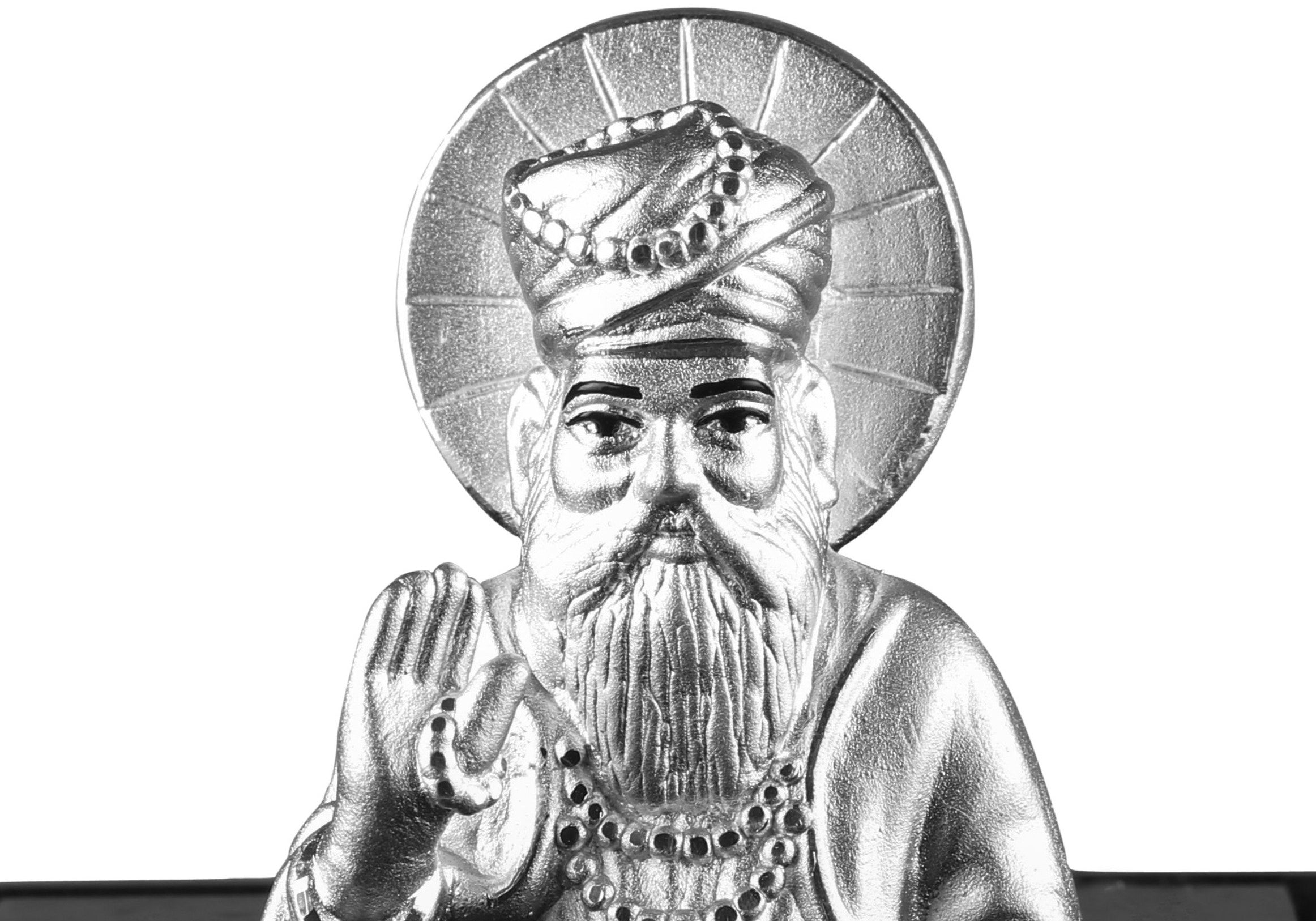 999 Pure Silver Guru Nanak Idol By Krysaliis Isvara Idols