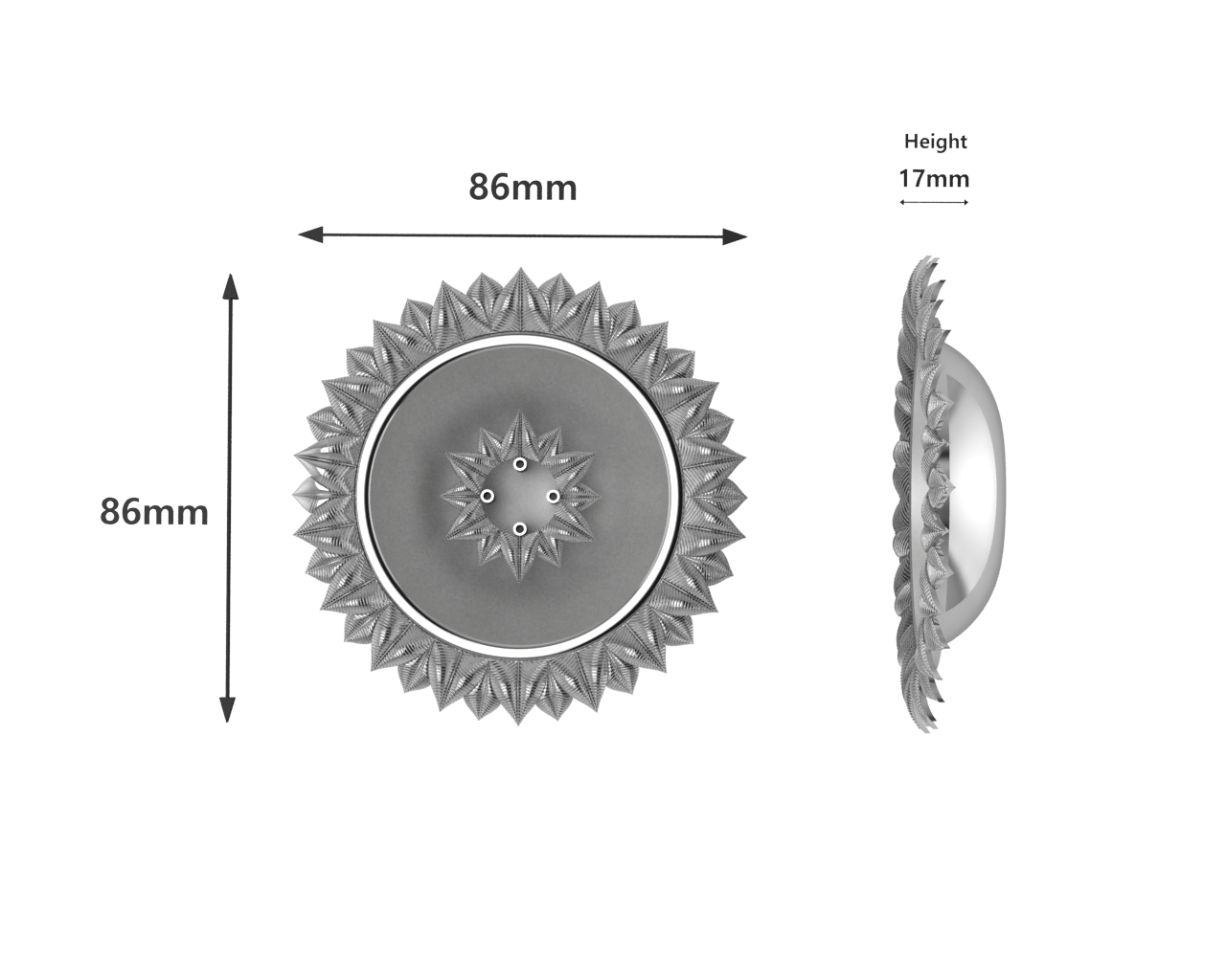 Silver Plated Lotus Round Agarbatti Holder For Pooja By Isvara Agarbatti Holder
