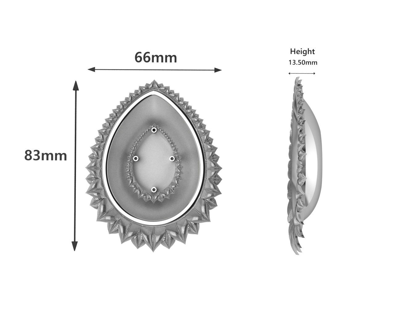 Silver Plated Lotus Pear Agarbatti Holder For Pooja By Isvara Agarbatti Holder