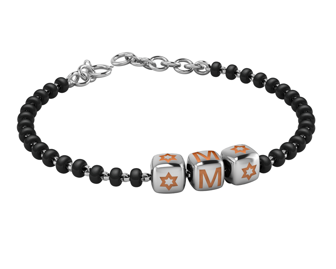 Sterling Silver Initial Nazariya For Baby & Child With Dice Babykubes