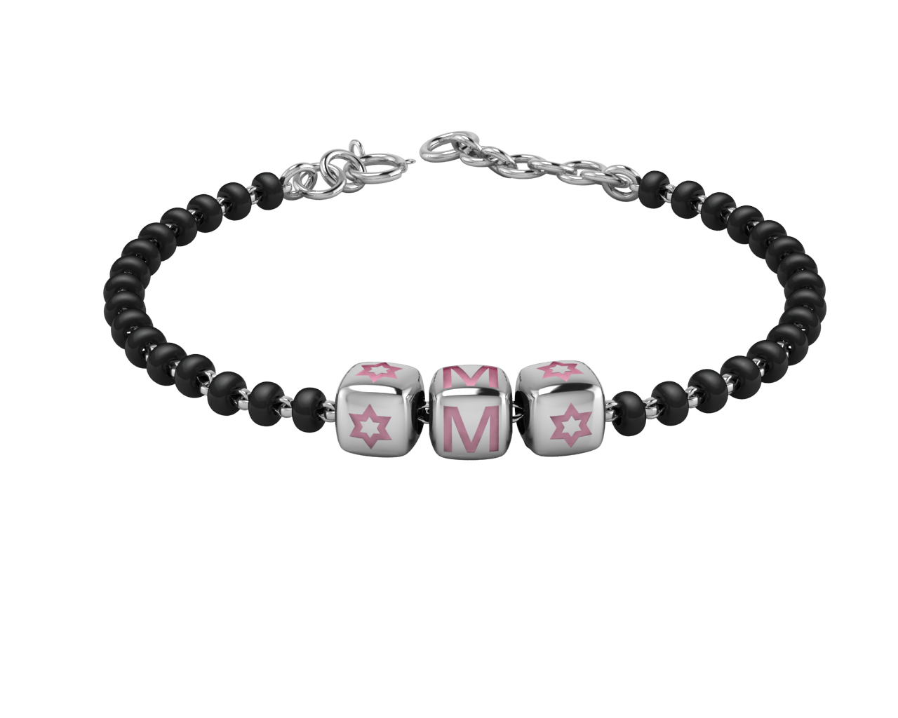 Sterling Silver Initial Nazariya For Baby & Child With Dice Babykubes
