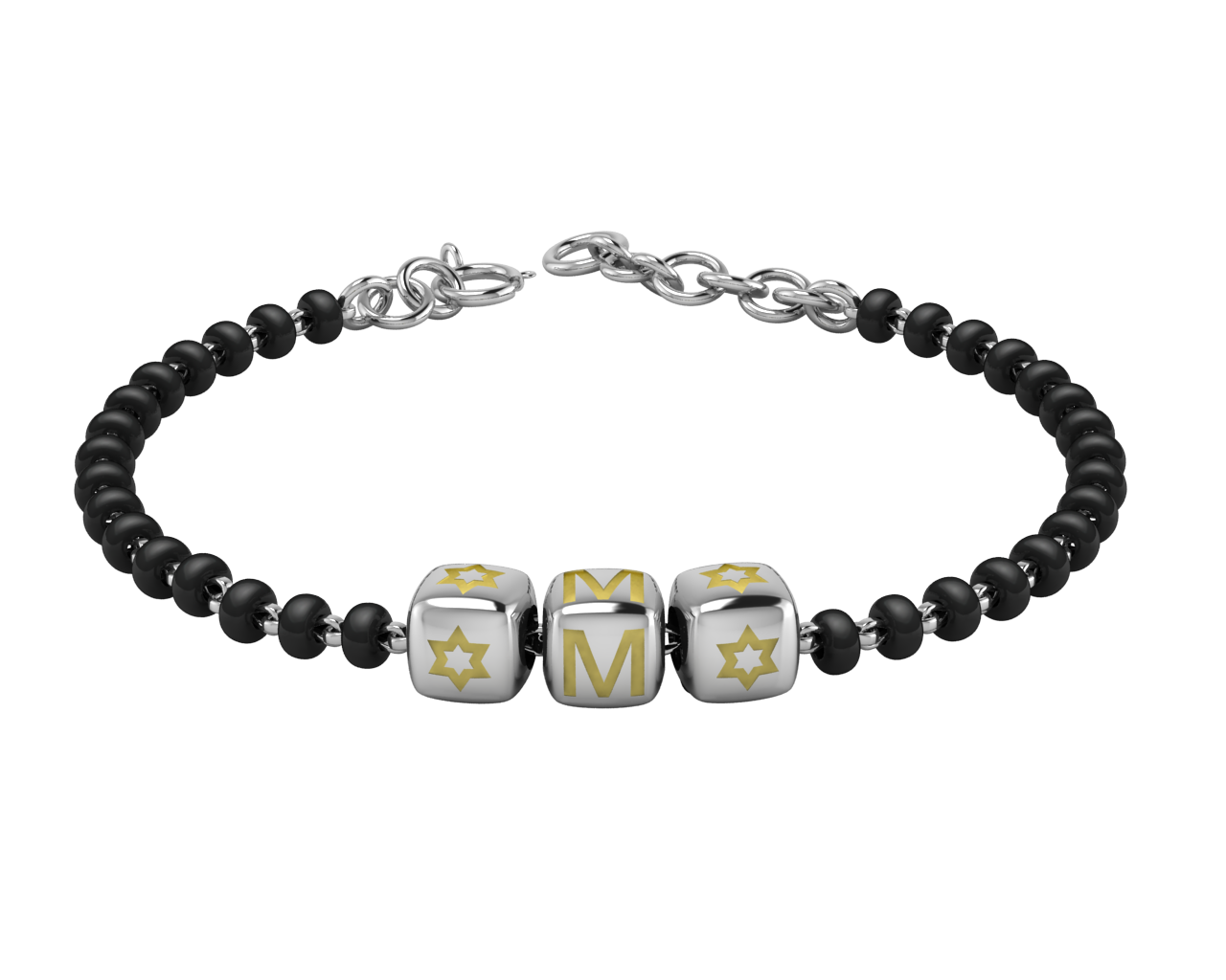Sterling Silver Initial Nazariya For Baby & Child With Dice Babykubes