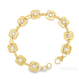 Gilded Square Moissanite Bracelet