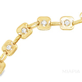 Gilded Square Moissanite Bracelet