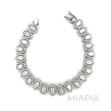 Lustre Pear Halo Tennis Bracelet