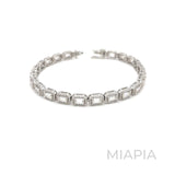Emerald Halo Tennis Bracelet
