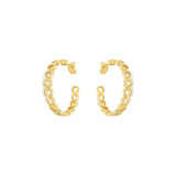 Golden Heart Arc Hoops