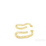 Golden Serpentine Hoops