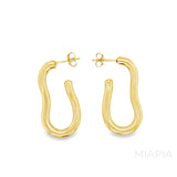 Golden Serpentine Hoops