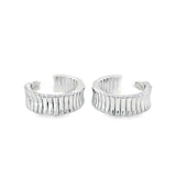 Silver Ripple Hoops