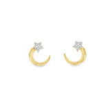 Starlit Crescent Earrings