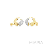 Talon Double-Sided Pave Hoops in Vermeil Gold