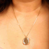 Blossom Oval Pendant- Engraveable