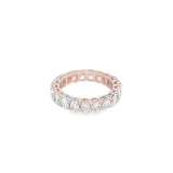 Oval Moissanite Eternity Band in Vermeil Gold