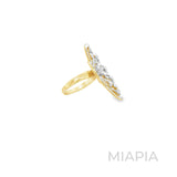 White Ceramic Enamel Statement Ring