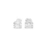 5-Carat Emerald-Cut Moissanite Stud Earrings