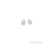 1.25-Carat Heart Bezel Studs