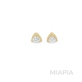 2.5-Carat Trillion Moissanite Halo Studs