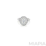 Halo Oval Moissanite Ring