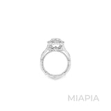 2 Carat Floral Halo Moissanite Ring