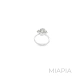 1 Carat Tri-Tone Floral Halo Ring