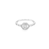 3/4 Carat Twisted Halo Moissanite Ring