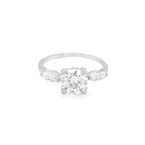 1.5 Carat Round and Pear-Cut Ring