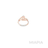 1 Carat Pear-Cut Rose Gold Ring