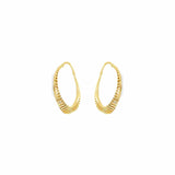 Sleek Filigree Gold Hoops