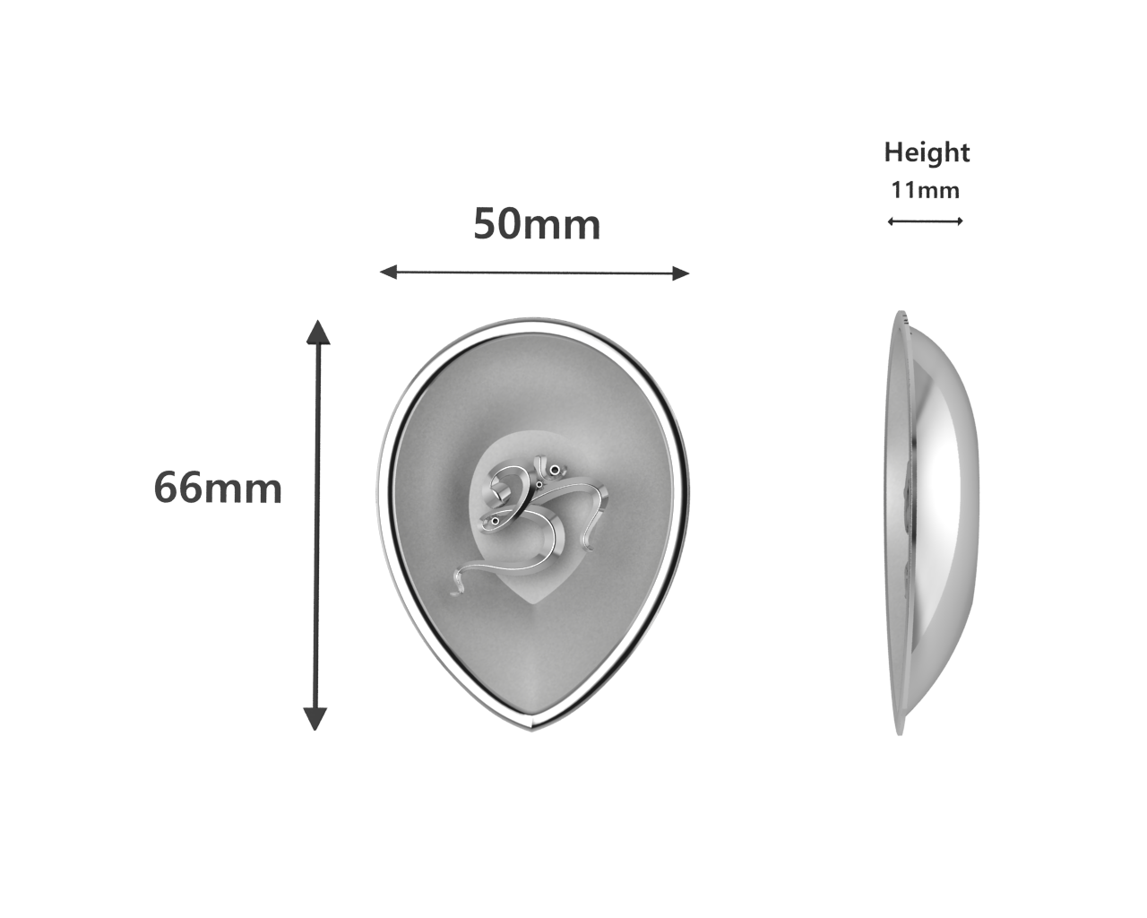 Sterling Silver Om Pear Agarbatti Holder By Isvara Holders