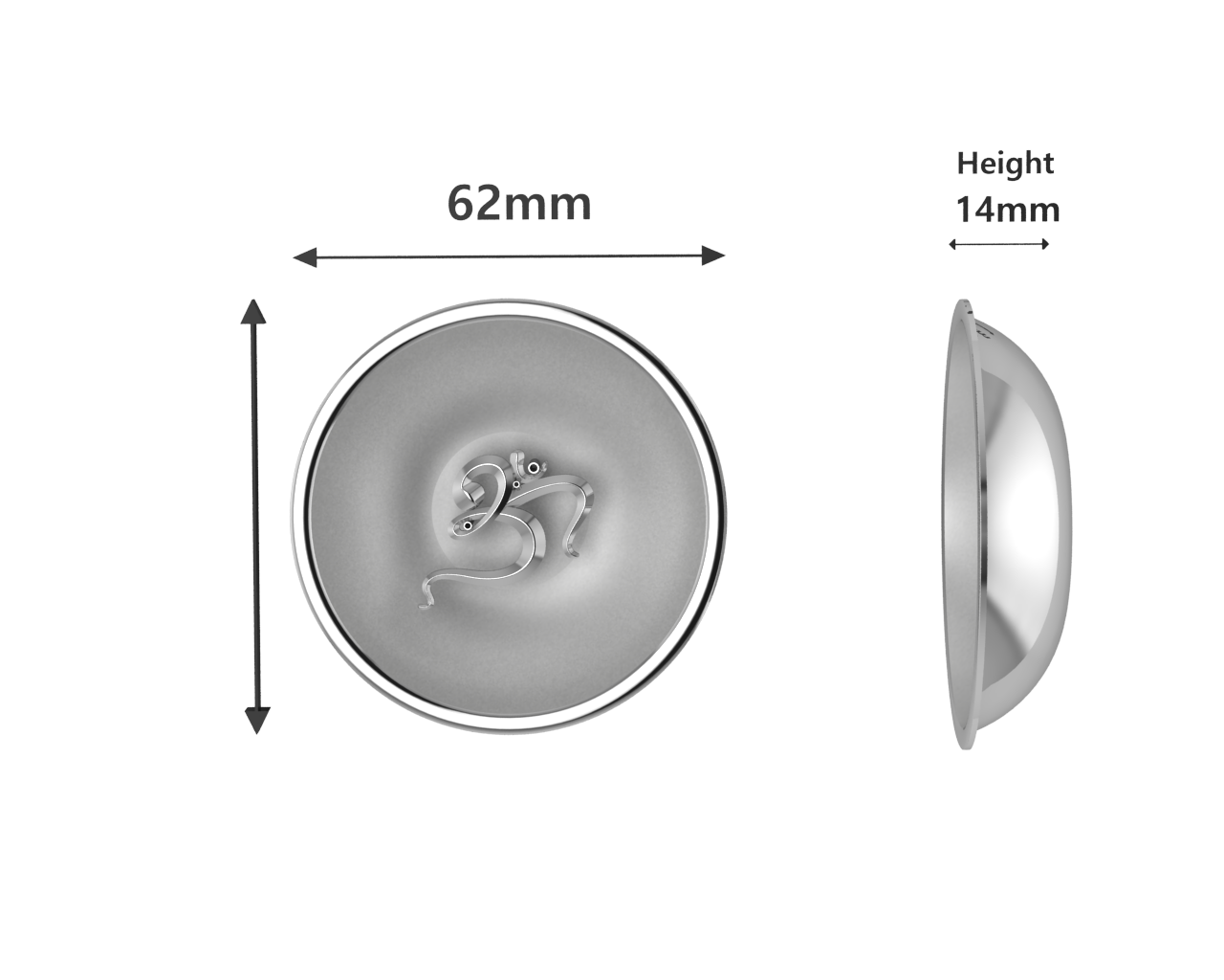 Sterling Silver Om Round Agarbatti Holder By Isvara Holders