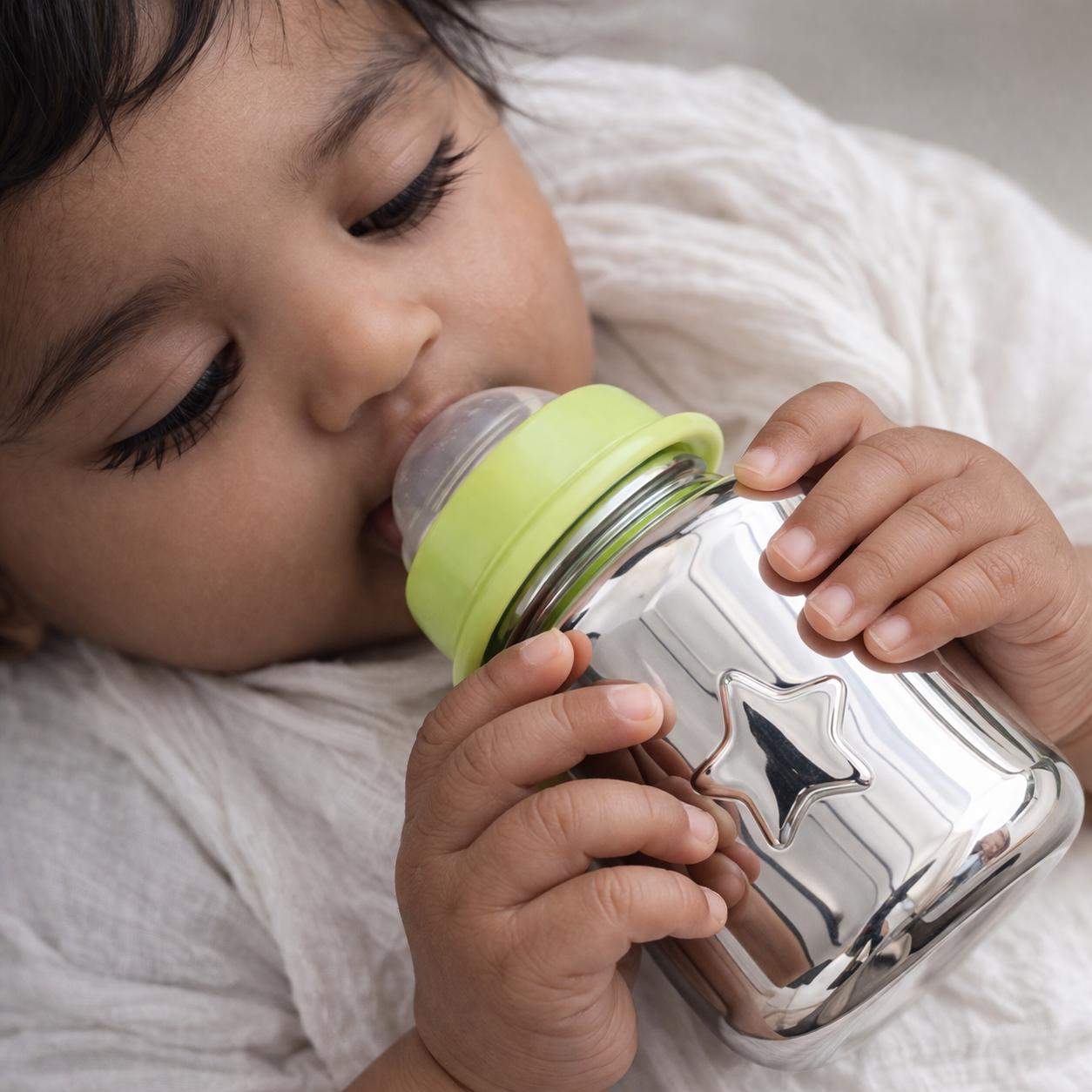 Silver Mini Feeding Bottle - Engravable