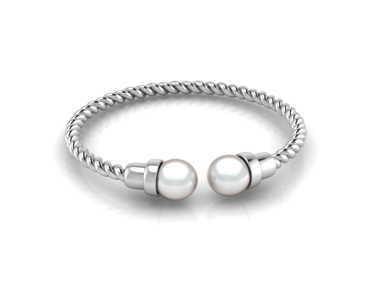 Twisted Pipe & Pearl Bracelet/Kada