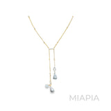 Lustre Drop Lariat Necklace